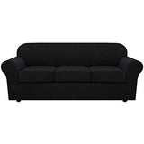 PrimeBeau Thicker Jacquard Fabric 3 Pieces Loveseat & Oversize Loveseat Covers for 2 Cushion Sofa Couch Slipcovers (Base Cover Plus 2 Seat Cushion Covers)