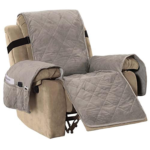 PrimeBeau Thick Velvet Quilted Recliner Covers for Recliner Chair - Luxurious Protection