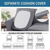 PrimeBeau Thicker Jacquard Fabric 3 Pieces Loveseat & Oversize Loveseat Covers for 2 Cushion Sofa Couch Slipcovers (Base Cover Plus 2 Seat Cushion Covers)