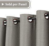 PrimeBeau Faux Linen Room Darkening Blackout Curtain Sold by 1 Panel, Short