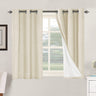 PrimeBeau 100% Blackout Linen Textured Curtains 42 series, Set of 2 Panels