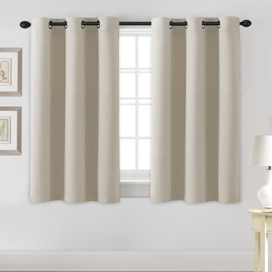PrimeBeau Essential Blackout Thermal Insulated Curtain Drapes Set of 2 panels, 42 Series