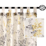 PrimeBeau Linen Sheer Tab Top Curtains Vintage Floral Print, 2 Panels