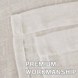 PrimeBeau Faux Linen Grommet Sheer Curtains - Set of 2 Panels 52 Series Long