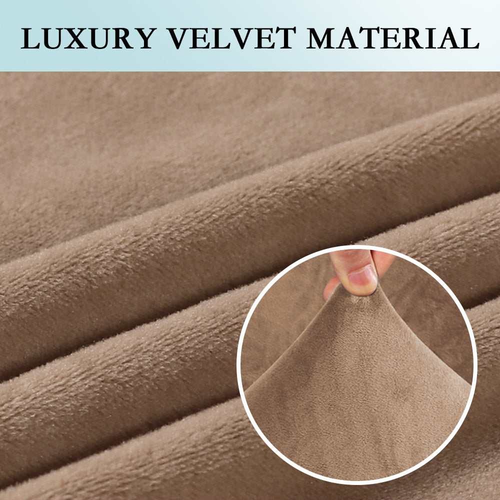 Stretch Velvet 1 Seater Slipcover for T-Cushion Armchair