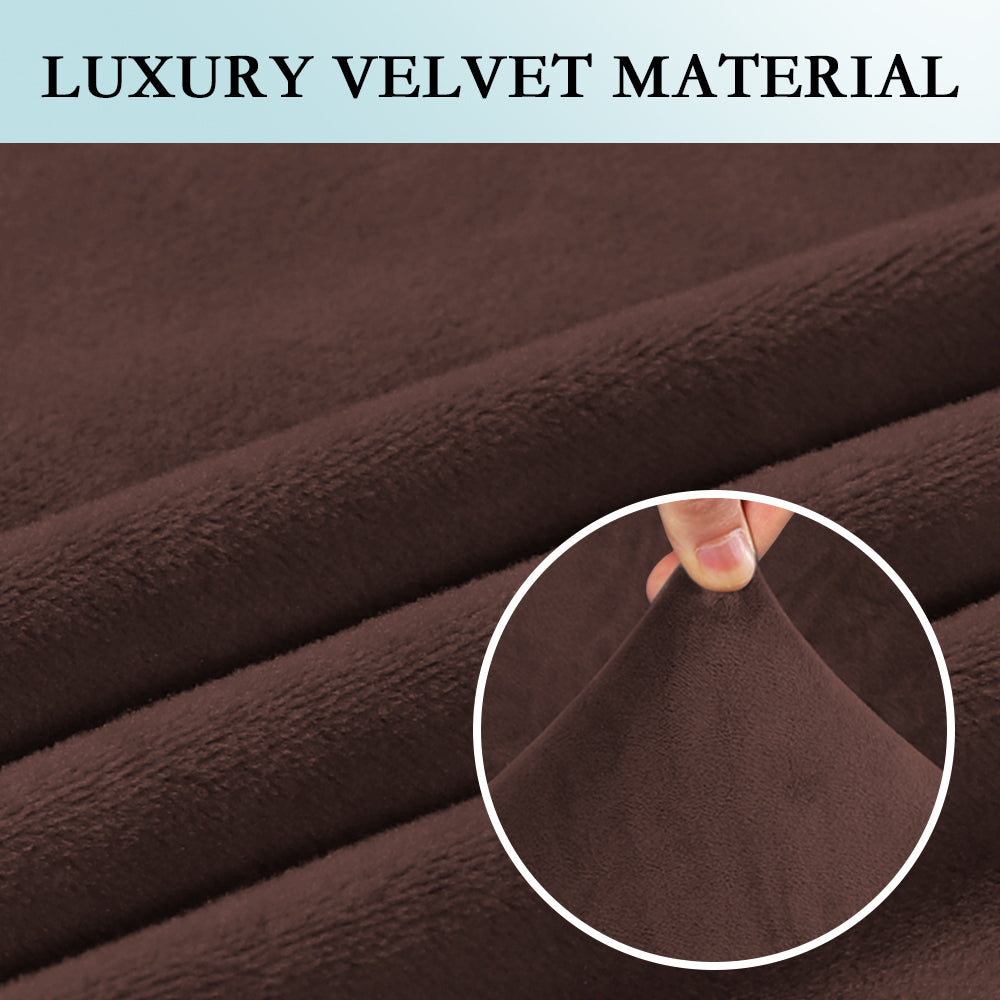 Stretch Velvet 3-Seater Slipcover for T-Cushion Sofa
