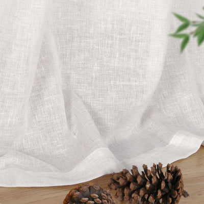 Grommet Natural Linen Mixed Sheers Sold by 2 (52'' x 108'')