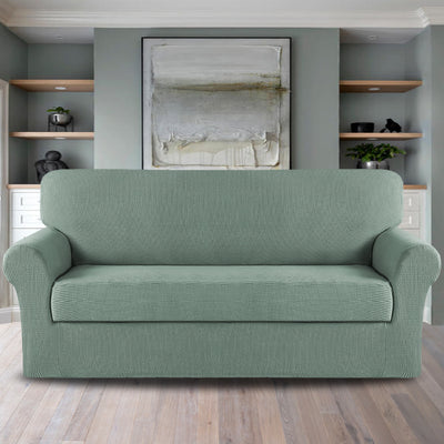 2-Piece Jacquard 4-Seater extra Large Sofa Slipcover