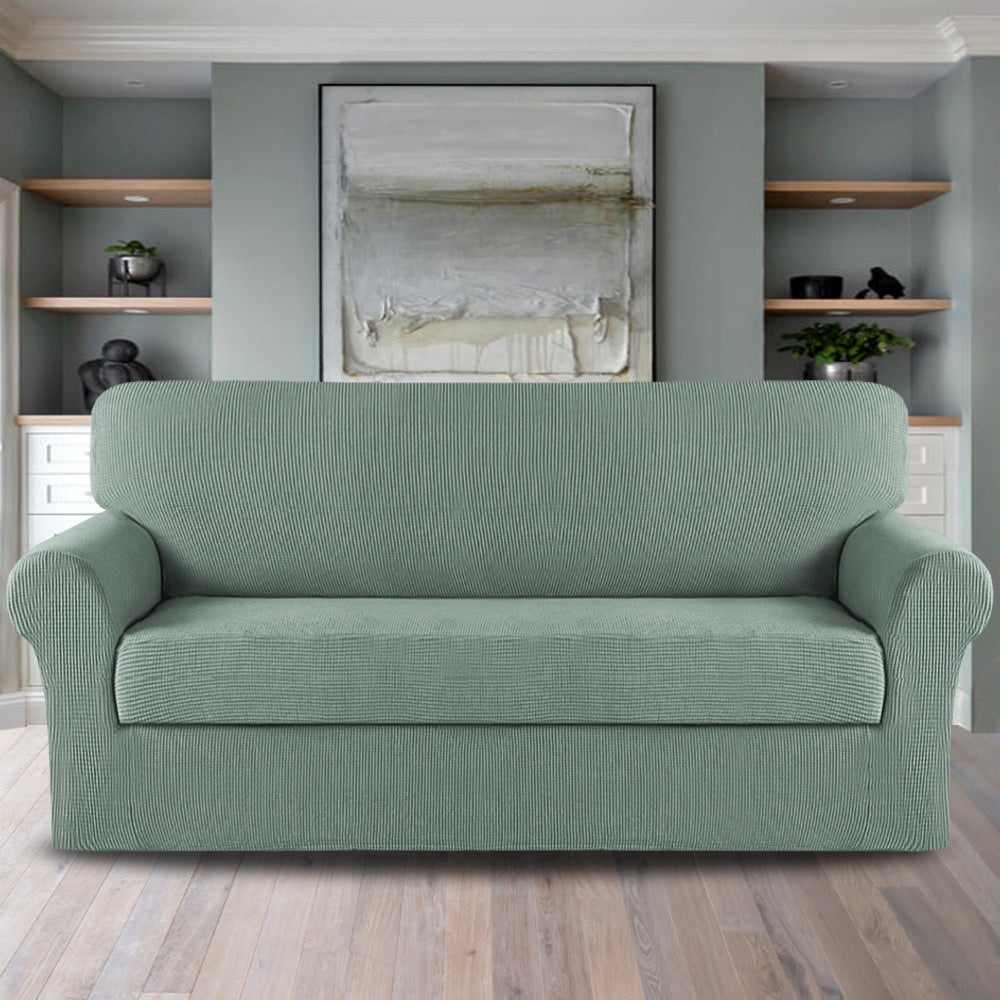 2-Piece Jacquard 3-Seater Sofa Slipcover