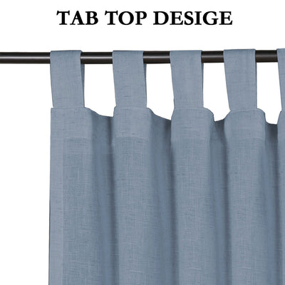 Tab Top Natural Linen Mixed Sheers Sold by 2 (52'' x 63'')