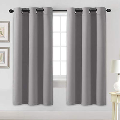H.VERSAILTEX Blackout Curtains for Bedroom Thermal Insulated Room Darkening Living Room Curtains 72 Inch Long Grommet Privacy Protection Window Curtain Panels/Drapes for Nursery, 2 Panels, Dove Grey