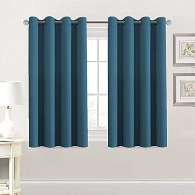 H.VERSAILTEX Premium Blackout Thermal Insulated Room Darkening Curtains for Bedroom/Living Room - Classic Grommet Top (2 Panels, Dark Teal, 52 Inch by 54 Inch)