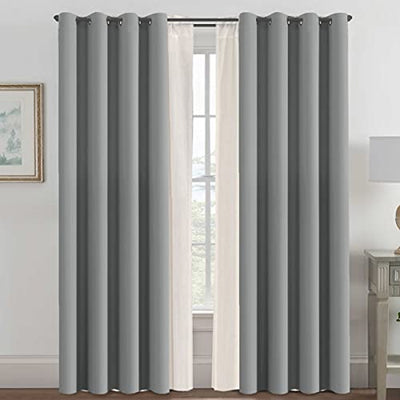 H.VERSAILTEX Double Curtain Rods for Windows 52 to 72 Inch Wrap Around Indoor / Outdoor Double Curtain Rods for Blackout Curtains, Suit for Grommet and Rod Pocket, Gunmetal