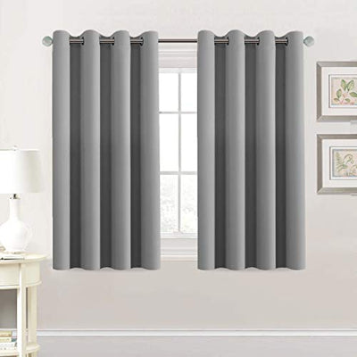 H.VERSAILTEX Premium Blackout Thermal Insulated Room Darkening Curtains for Bedroom/Living Room - Classic Grommet Top (2 Panels, Dove Gray, 52 Inch by 54 Inch)