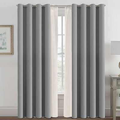 H.VERSAILTEX Double Curtain Rods for Windows 52 to 72 Inch Wrap Around Indoor / Outdoor Double Curtain Rods for Blackout Curtains, Suit for Grommet and Rod Pocket, Nickel