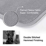 Kitchen Mat Set of 2 Memory Foam Set Bathroom Rug Set Flannel Velvety Bath Mat Luxury Extra Soft and Absorbent Non Slip Rugs for Kitchen/Bathroom Washable(47"x 17"/ 17"x 24", Grey)