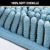 Microfiber Bath Rugs Chenille Floor Mat Ultra Soft Washable Bathroom Dry Fast Water Absorbent Bedroom Area Rugs, 20 x 32 - Inch, Sky Blue