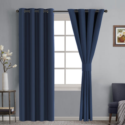 100% Blackout Curtains Full Light Blocking Curtain Draperies for Bedroom/Living Room 52'' x 96''