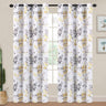 Blackout Room Darkening Thermal Insulated Curtain Grommet Panels, Vintage Classical Floral Printing, 52" W x 84" L